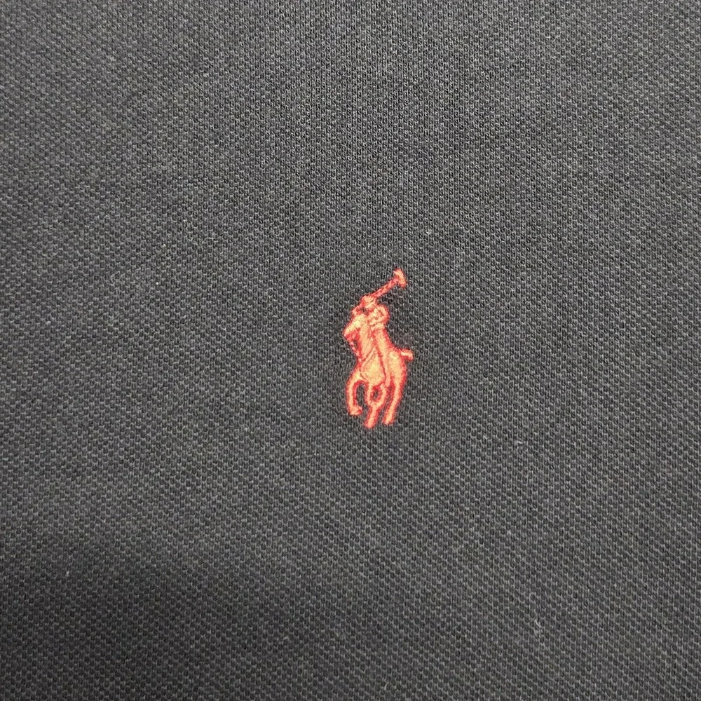 Polo Ralph Lauren Mens Big & Tall The Iconic Mesh Polo Shirt 2XLT Black Red Pony